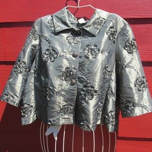 Dress Barn Green Floral LIghtweight Jacket XL